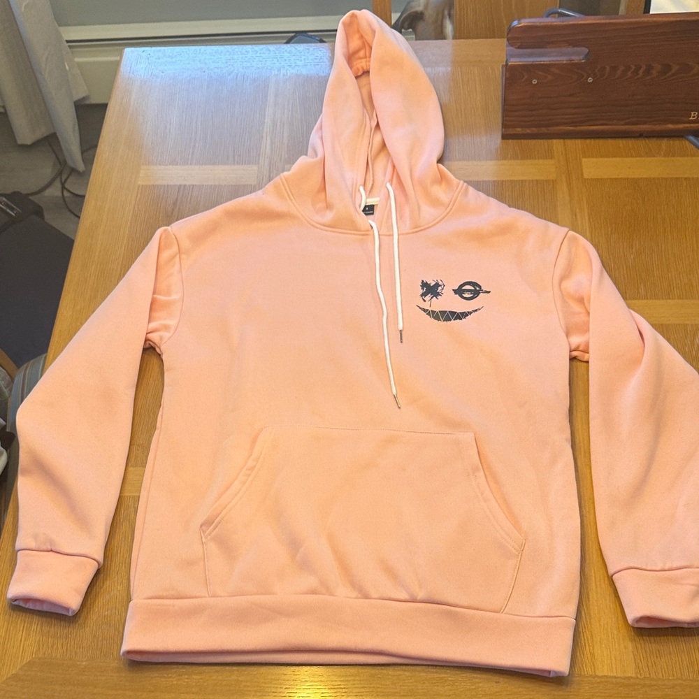 Pink Hoodie with Graphic Design